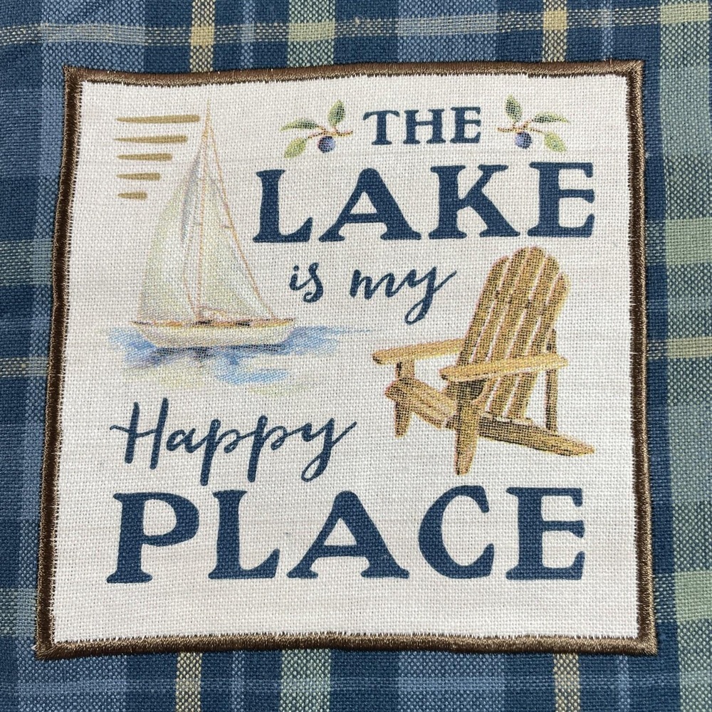 Kay Dee Designs Lake Camp Tea Towel Bundle Live Love Lake Happy Place Blue Plaid - Picture 2 of 9